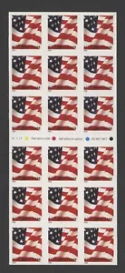2002 US Scott #3625a, (37c) Flag Booklet of 20 MNH P#V1111 - Picture 1 of 2