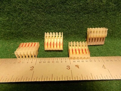 (4) Panduit CF100F22-6-D Header .100 SPACING MAS-CON 22AWG 4 AMP 6 Pole NOS - Image 1 of 2