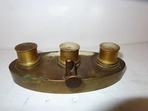 Antiker Messing Dreifach Brenner von Down Bros, London medizinisch mobil sterilisieren - Bild 1 von 18