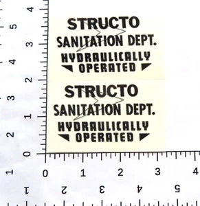Structo truck water slide decal for Sanitation dept. with tracking - Picture 1 of 1