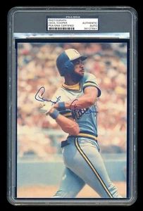 CECIL COOPER SIGNED PHOTOGRAPH PSA/DNA AUTOGRAPHED MILWAUKEE BREWERS 1982 - Picture 1 of 1