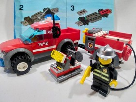 🔥LEGO City 7942 Off Road Fire Rescue 100% Complete w/ Instructions & Minifigure