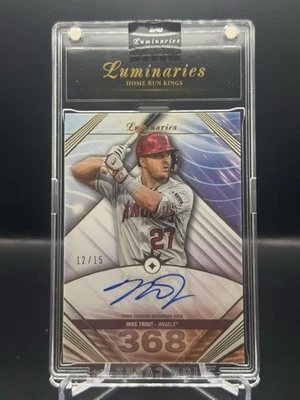 2024 Topps Luminaries Mike Trout Home Run Kings Auto /15 SEALED Angels #HRK-MT - Image 1 of 4