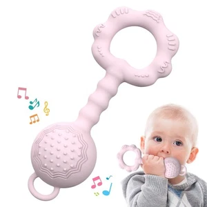 Teething Toys for Babies 6-12 Months, Baby Rattles 0-6 Months, 2-in-1 Rattle ... - Picture 1 of 7