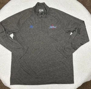 Pullover Tulsa Hurricanes Para Hombre XL Gris NCAA Fútbol Adidas Climalite 1/4 Cremallera - Imagen 1 de 14