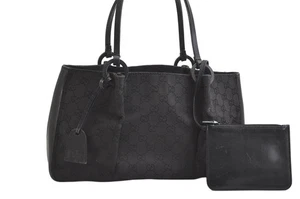 echt GUCCI Vintage Schultertasche Tasche GG Canvas Leder 94898 schwarz 3431N - Bild 1 von 10