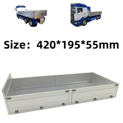 Metal CNC Heavy Cargo Bucket Container Box For 1/14 Tamiya RC Truck SCANIA Parts - Image 1 of 4