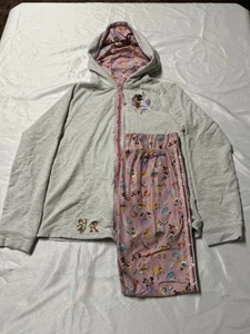 Disney World Parks Girls XL Embroidered Glitter Zip Hoodie Jacket pants set - Picture 1 of 10