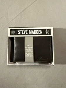 Steve Madden Men’s Passcase Wallet 100% Genuine Leather RFID Protection - Picture 1 of 2