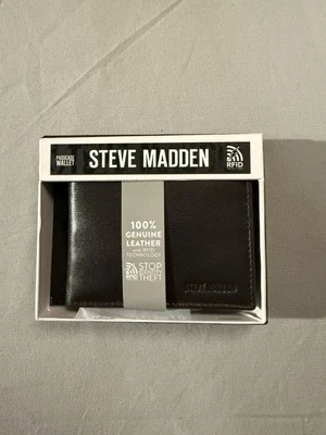 Steve Madden Men’s Passcase Wallet 100% Genuine Leather RFID Protection  - Image 1 of 2