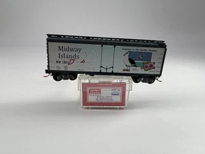Trains Line #1867 Spur N Midway Islands 40' Standard Box Car Plug Door... Poor - Bild 1 von 9