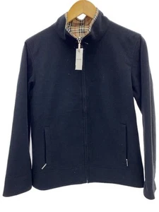 BURBERRY GOLF OTHER FLEECE JACKET M POLYESTER Black CHECK BGP84-313-09 Used - Picture 1 of 9