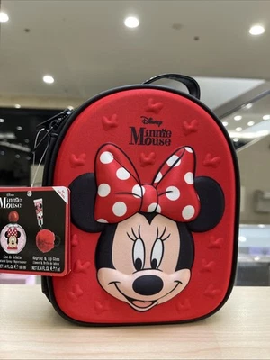Juego de 3 piezas de spray Minnie Mouse 3,4 oz/100 ml para niñas con brillo de labios y bolsa **Nuevo** Foto 1 de 4