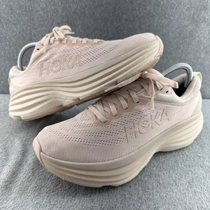 Hoka One One Bondi 8 Running Shoes Sneakers Women's Size 9 B Cosmic Pearl Pink - Picture 1 of 20