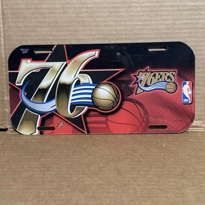 Philadelphia 76ers Wincraft NBA Plastic License Plate Vintage Logo - Image 1 of 4