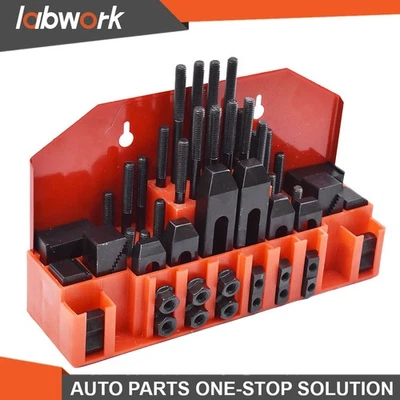 FINDMALL Labwork 58 pc 7/16" T-Slot Clamping Kit For Mill Set Up Set 3/8-16