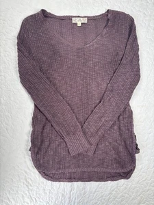 Rosa Republic Langarm Strick gerippt Top Größe Medium - Bild 1 von 5