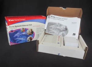3Com HomeConnect (3C19260) 5-Port External Ethernet Hub in Original Box - Picture 1 of 19