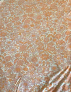 Vintage Cotton Blend Knit Fabric Orange, Lavender, White 39" x 61" Wide - Picture 1 of 7