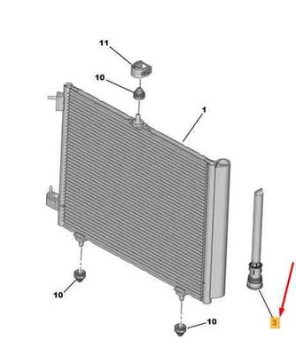 PEUGEOT 208 MK1 A9 Kondensationstrockner-Patronensatz 9827662880 Neu Original - Image 1 of 2