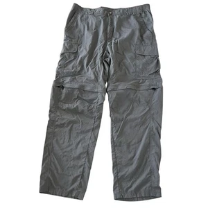 Columbia Omni Shade Pants Men's L 34x31 Grey Cargo Convertible Fishing Outdoors - Picture 1 of 8