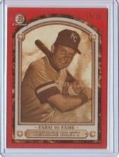 2020 Bowman Chrome Farm To Fame Insert GEORGE BRETT Orange Refractor 15/25