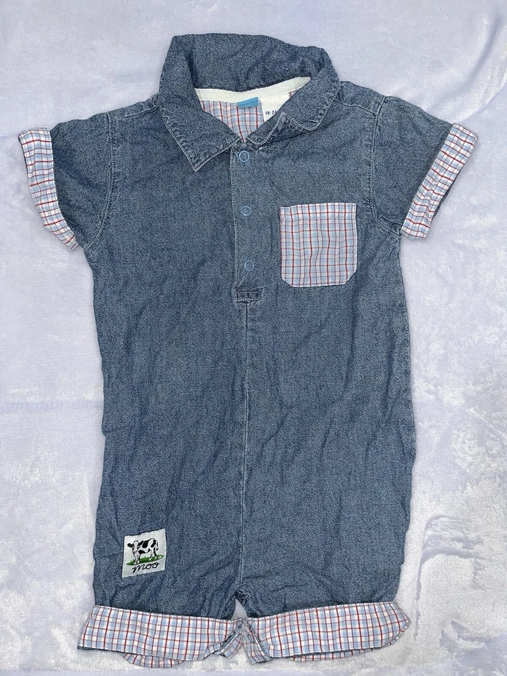 Mameluco corto vintage Gymboree granja vaca 18-24 meses tractor tirar raro muy buen estado Foto 1 de 3