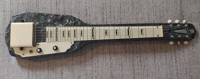 Vintage SILVERTONE ARTIST 6-Sting LAP STEEL GUITAR #X76210 Mother Of Toilet Seat - Image 1 of 4