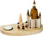 Kerzenhalter Dresdner Frauenkirche mit Kurrende für Teelichter 14 cm #17544