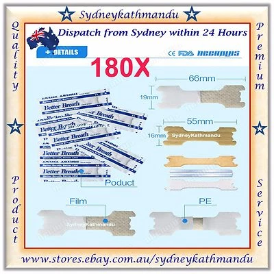 180 Nasal Strips Stop Snoring Help Breathe Right Better Anti Snore Strip Eas Mid - image 1 of 4