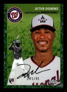2023 Topps cromo platino Jeter Downs refractor toile verde/99 Nationals #378 - Imagen 1 de 2