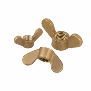 M4 M5 M6 M8 M10 DADI AD ALA IN OTTONE MASSICCIO per bulloni e viti metriche dadi alari in ottone - Foto 1 di 6