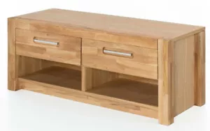 Sitzbank Garderobenbank Wildeiche teilmassiv geölt Flurbank Dielenbank 100/43/40 - Bild 1 von 3