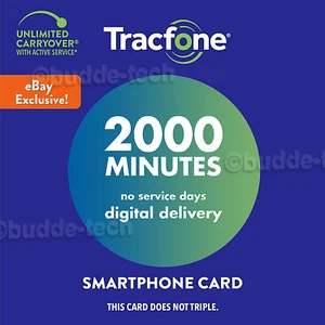 TracFone New Smartphone Plan *2000 Minutes* Talk Time Web Exclusive Airtime PIN# - Picture 1 of 7