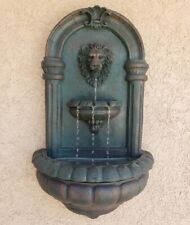 Outdoor Lion Wall Water Fountain with Lights Pump Patio Garden 3 Tier Waterfall