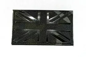 Black (BTP) Union Jack Patch, Morale, MOD, Airsoft, Skirmish, Identification - Picture 1 of 2