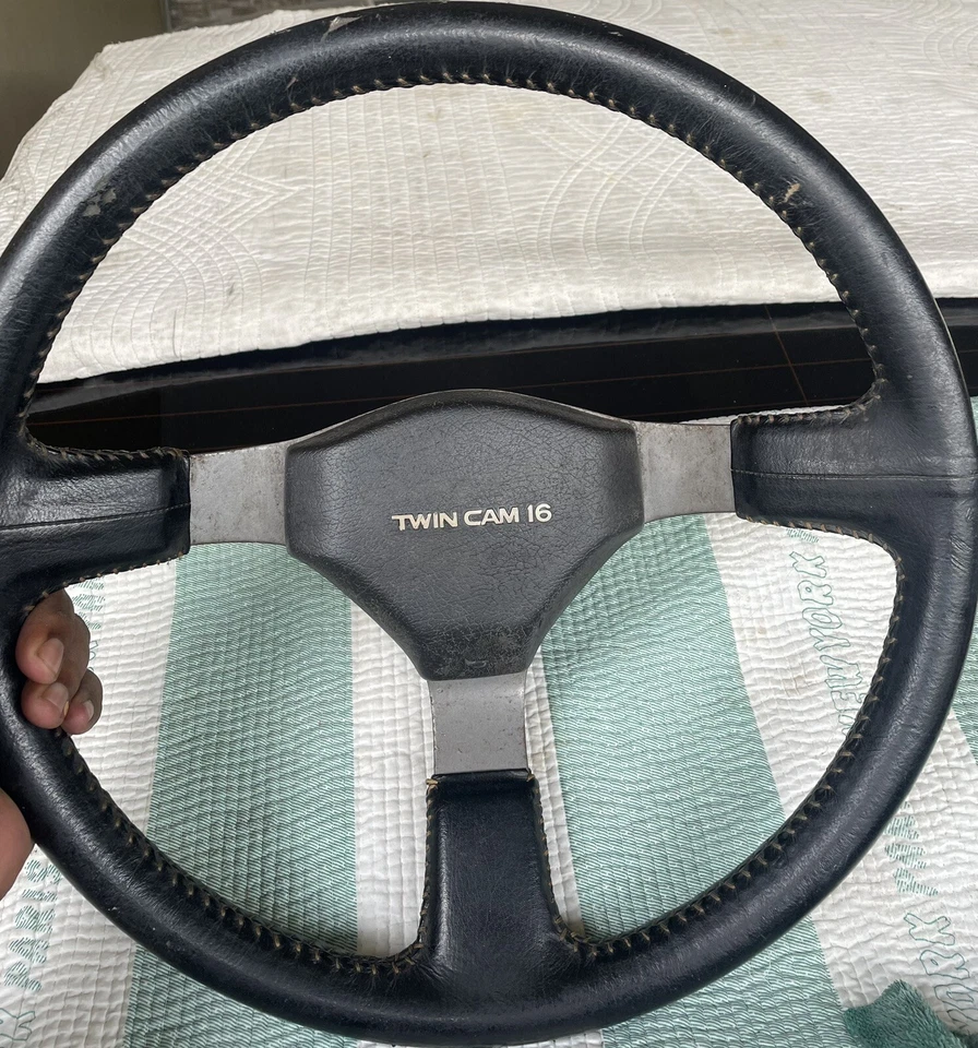 JDM TOYOTA Sprinter Ae86 Twin Cam 16 Leather Steering Wheel !!! - Image 1 of 4