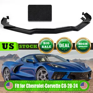 For 2020-Up Corvette C8 Z06 Z07 CARBON FLASH Front Lip Bumper Splitter Spoiler - Picture 1 of 14