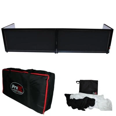 Mesa ProX XF-TTFB fachada de DJ de 6 pies con borde negro + pantalla blanca y negra Foto 1 de 4