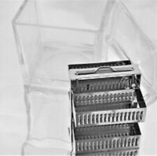 Lab Glass Slide Staining Jar Dish w Stainless Dry Storage Rack 30 Position New