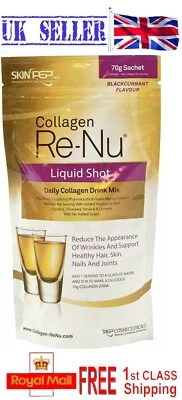 SkinPep Collagen Re-Nu Liquid Shot Sachet - The Anti-Ageing Collagen Drink 70g