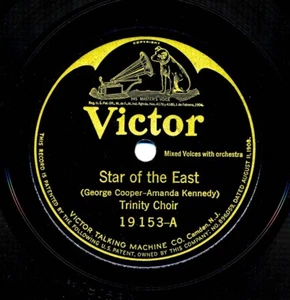 TRINITY CHOIR on 1923 Victor 19153 - Star of the East / The Birthday of a King - Imagen 1 de 2