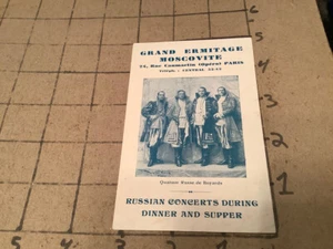 original GRAND ERMITAGE MOSCOVITE - Paris - Russian Concerts two sided paper - Picture 1 of 2