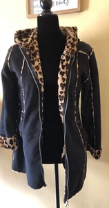 Temperature Zone By Amy Byer Large Girls 14 Jacket Faux Vegan Suede Black Brown - Picture 1 of 10