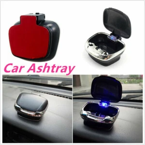 Car Truck Home Cigarette Ashtray Stand Dashboard Holder Blue LED Detachable Base - Picture 1 of 11