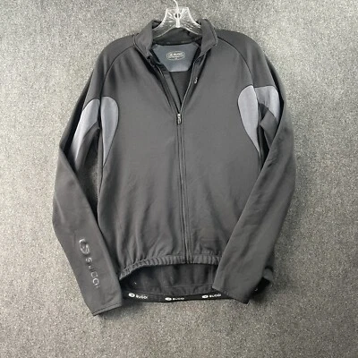 Sugoi HotShot Jacket Men's Large Black Gray Long Sleeve Zip Up Cycling - Image 1 of 4