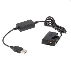 LP-E10 DR-E10 DC Coupler + USB Cable fit 5V 2A Power Bank for Canon 1500D 1300D - Zdjęcie 1 z 6