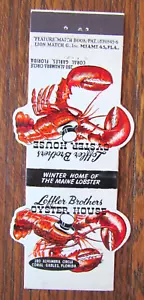CONTOUR MATCHBOOK COVER: LOFFLER BROTHERS OYSTER HOUS (CORAL GABLES, FLORIDA) D6 - Picture 1 of 2