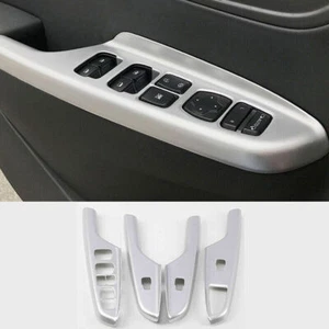 Silver Inner Window Lock Lift Switch Button Panel Trim For Hyundai Kona 18-2023 - Imagen 1 de 9