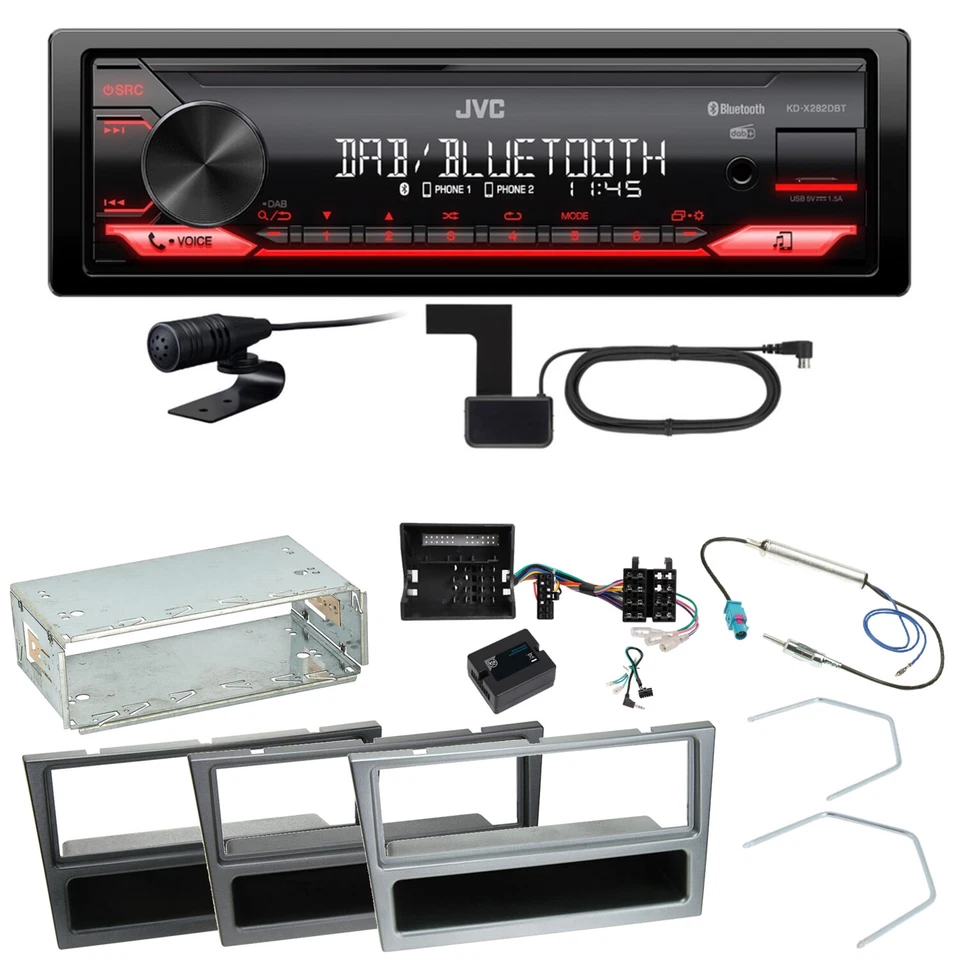 JVC KD-X282DBT Bluetooth Einbauset für Opel Signum Corsa C Tigra Twintop - Bild 1 von 1